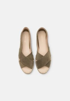 Anna Field Leather - Peeptoe Ballerina'S - Khaki -Anna Field 288265a0cd1f439e8687e5d9e99dacfb