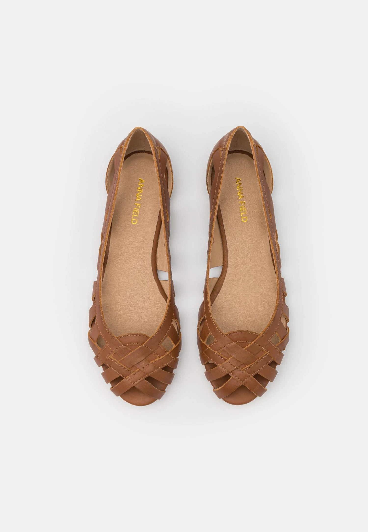 Anna Field Leather - Peeptoe Ballerina'S - Cognac 6 Anna Field Leather - Peeptoe Ballerina'S - Cognac - Afbeelding 6