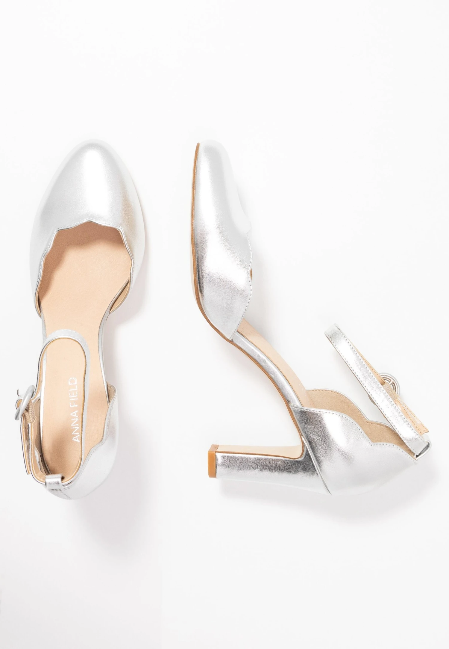 Anna Field Leather Pumps - Hoge Hakken - Silver 4 Anna Field Leather Pumps - Hoge Hakken - Silver - Afbeelding 4