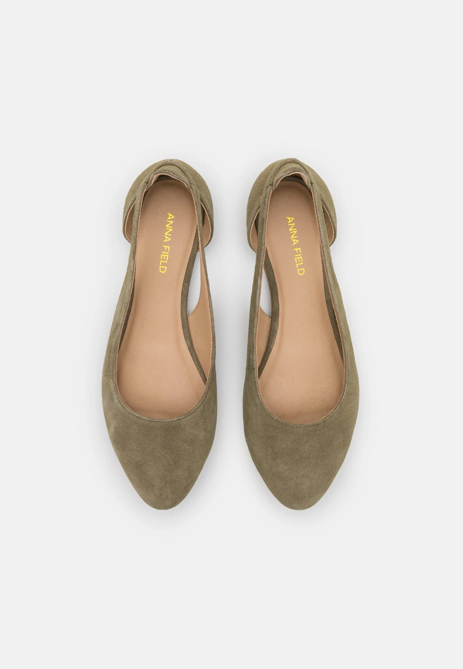 Leather- Ballerina'S - Olive 6 Leather- Ballerina'S - Olive - Afbeelding 6