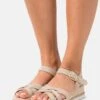 Anna Field Leather - Sandalen Met Sleehak - Beige