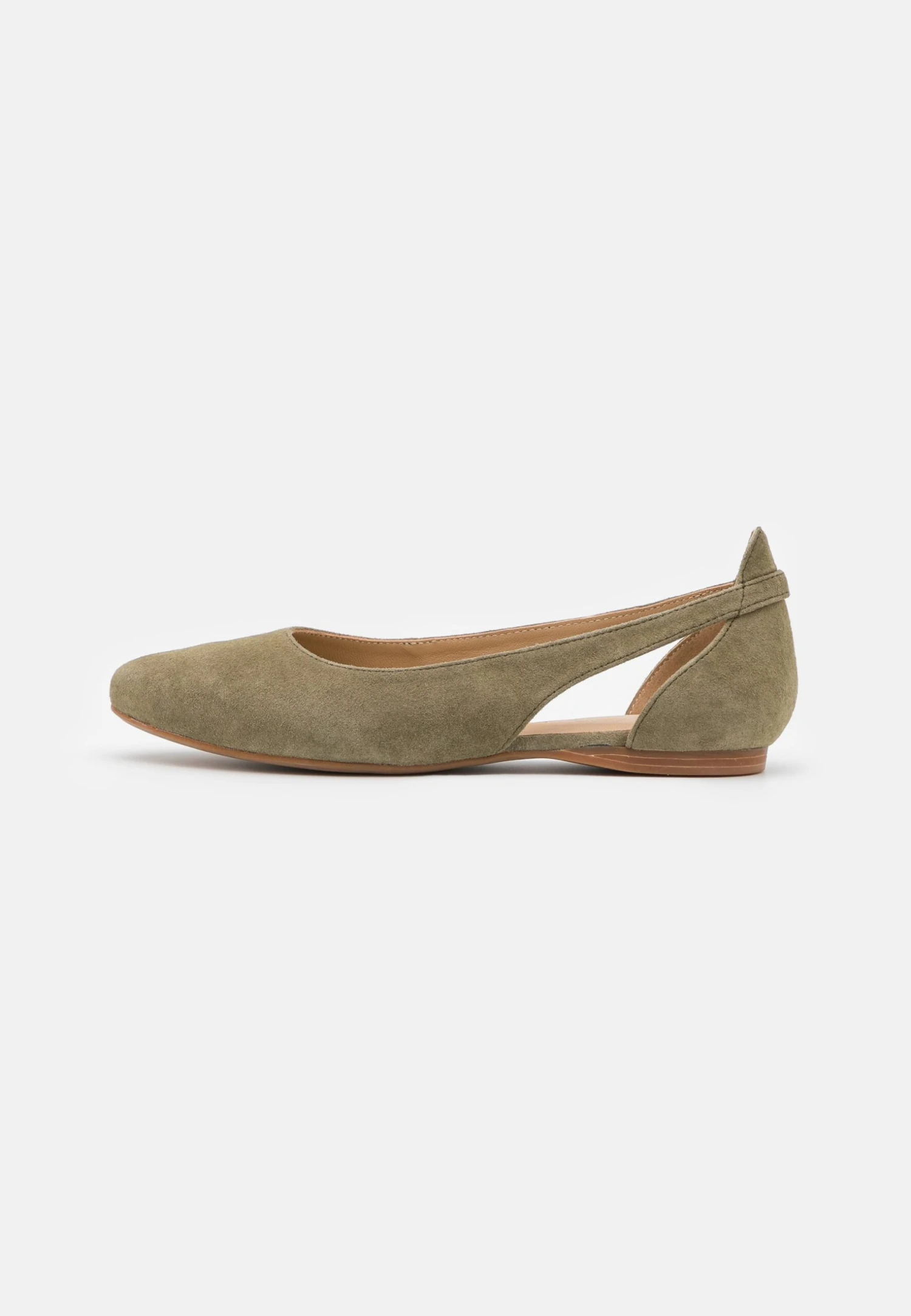 Leather- Ballerina'S - Olive 2 Leather- Ballerina'S - Olive - Afbeelding 2