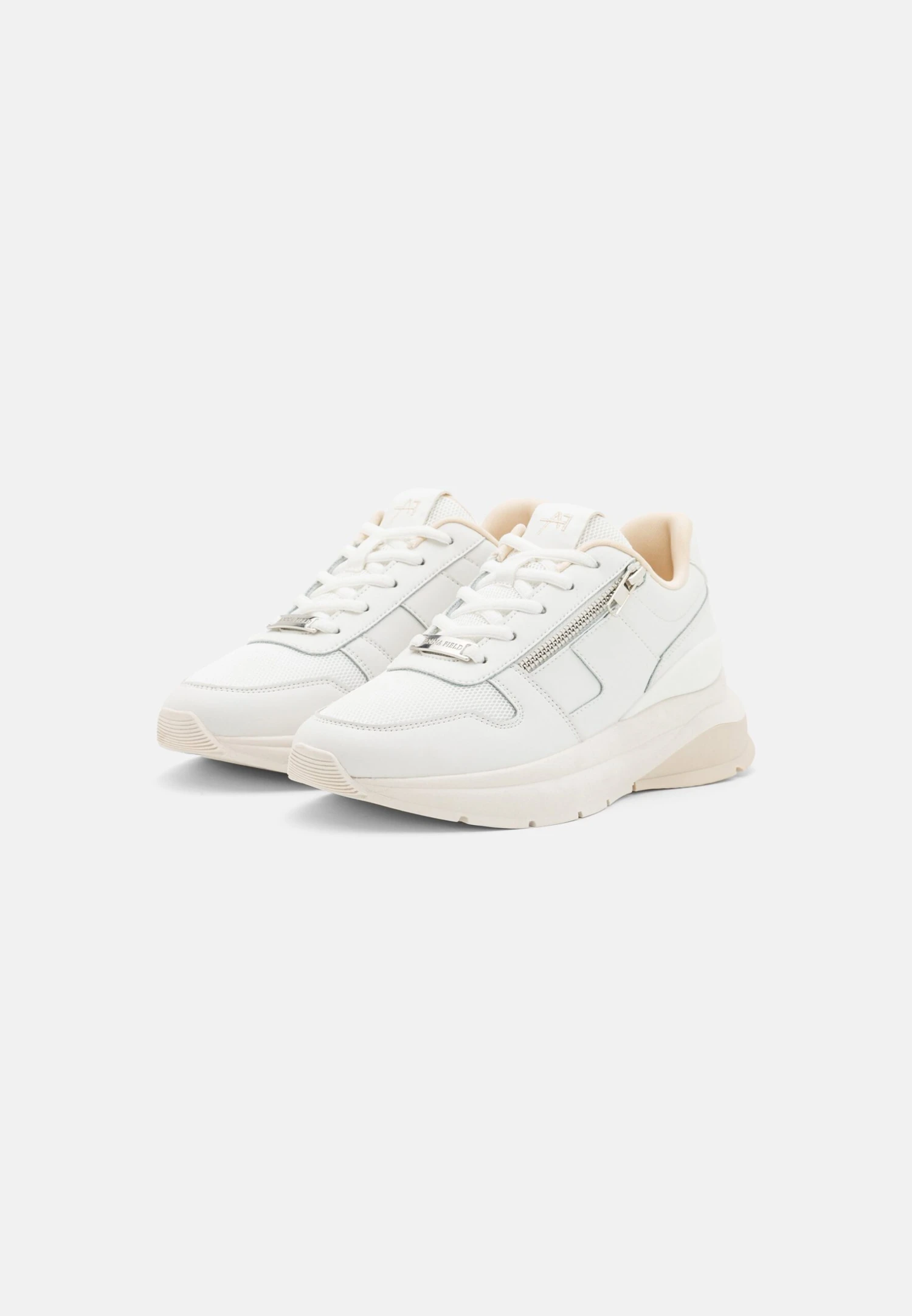 Anna Field Leather- Sneakers Laag - White/Beige 3 Anna Field Leather- Sneakers Laag - White/Beige - Afbeelding 3