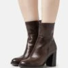 Anna Field Leather - Enkellaarsjes Met Hoge Hak - Brown